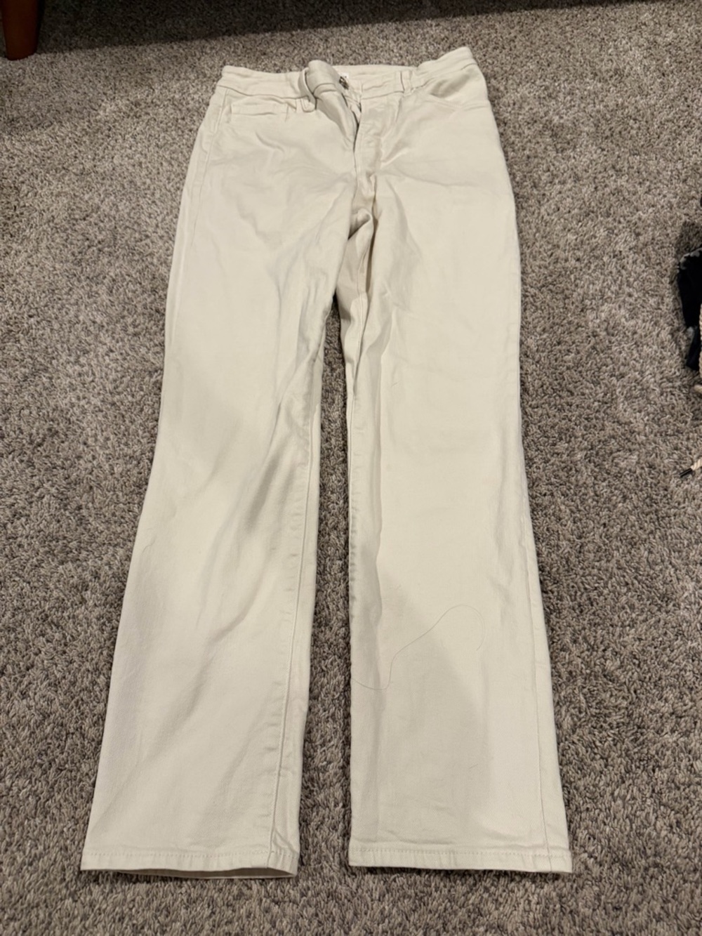 Good American Cream Straight/Bootcut Pants – Size 8 / 29